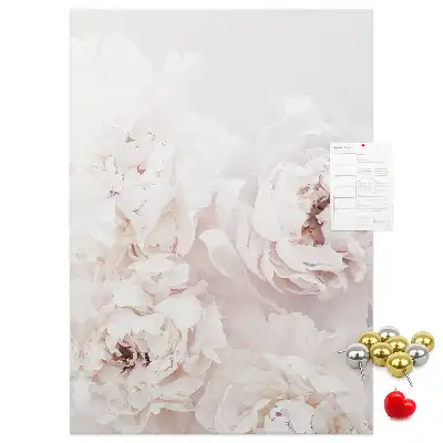 Panou din plută cu motiv floral Bujori
