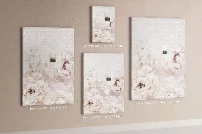 Panou din plută cu motiv floral Bujori