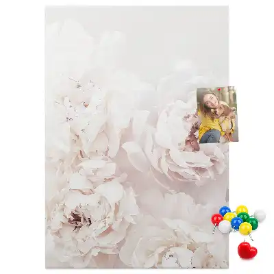 Panou din plută cu motiv floral Bujori
