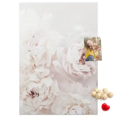Panou din plută cu motiv floral Bujori