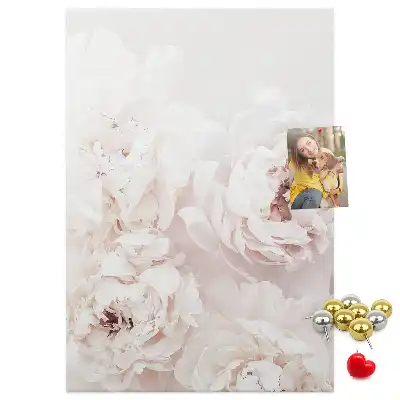 Panou din plută cu motiv floral Bujori