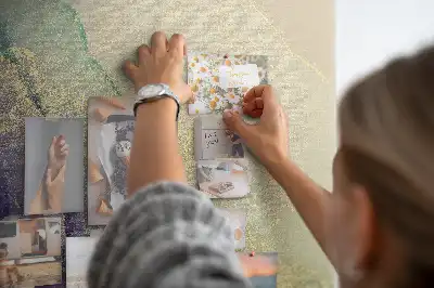 Panou de pluta Marmură strălucitoare cu sclipici