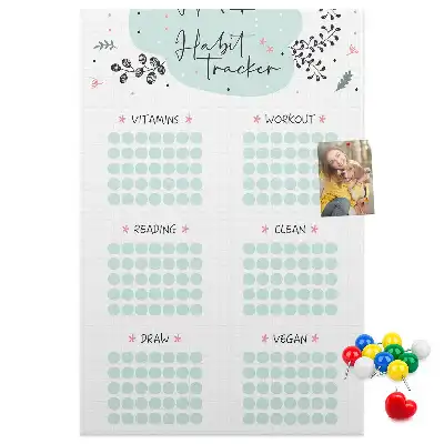 Panou de plută pentru planificarea obiceiurilor