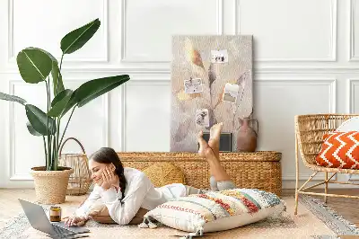 Panou din plută cu design acuarelă de plante