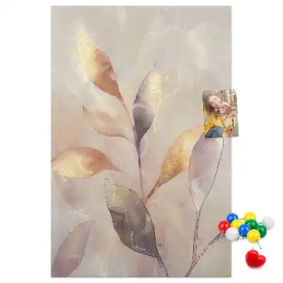 Panou din plută cu design acuarelă de plante