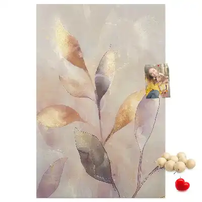 Panou din plută cu design acuarelă de plante