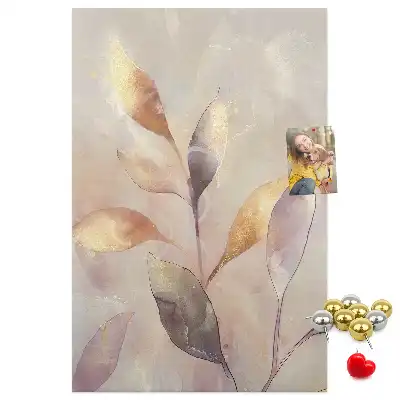 Panou din plută cu design acuarelă de plante