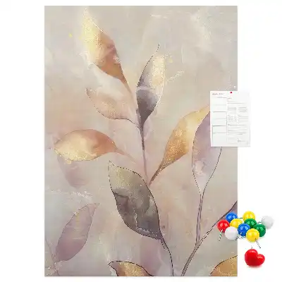 Panou din plută cu design acuarelă de plante