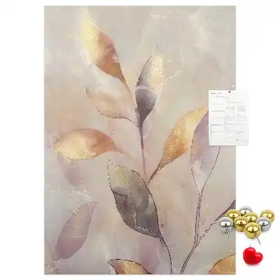 Panou din plută cu design acuarelă de plante