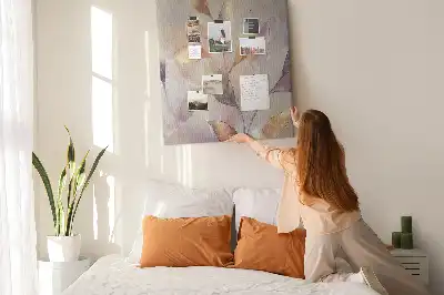Panou din plută cu design acuarelă de plante