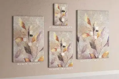 Panou din plută cu design acuarelă de plante