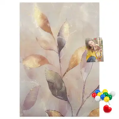 Panou din plută cu design acuarelă de plante