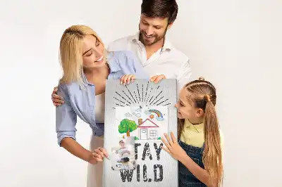 Panou de plută cu model montan Stay Wild