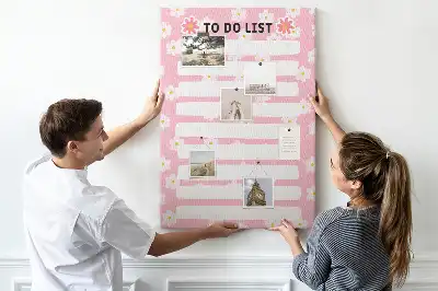 Panou din plută pentru listă de activități