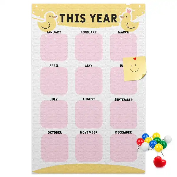 Panou din plută calendar anual
