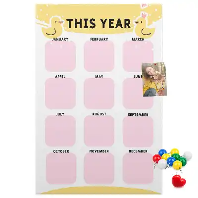 Panou din plută calendar anual