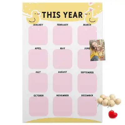 Panou din plută calendar anual