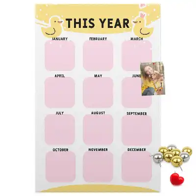 Panou din plută calendar anual