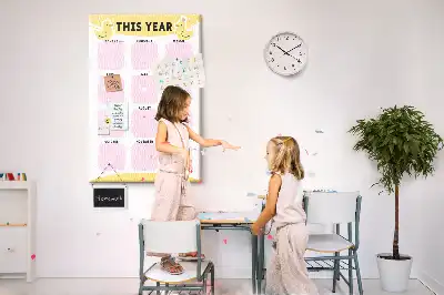 Panou din plută calendar anual