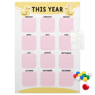 Panou din plută calendar anual