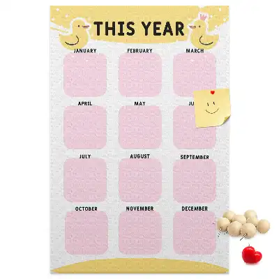 Panou din plută calendar anual