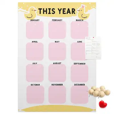 Panou din plută calendar anual
