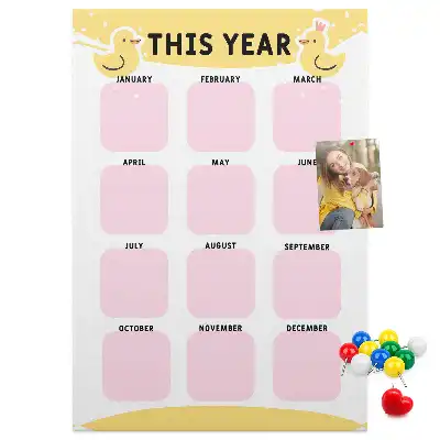 Panou din plută calendar anual