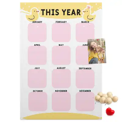 Panou din plută calendar anual