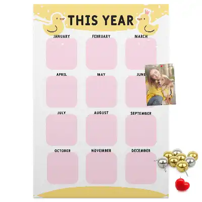 Panou din plută calendar anual