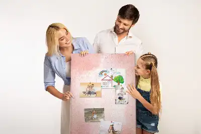 Panou de plută cu design marmură roz