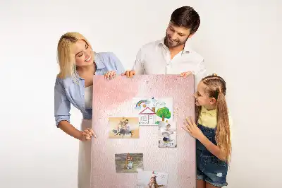 Panou de plută cu design marmură roz
