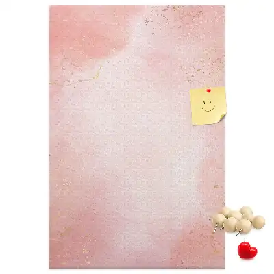 Panou de plută cu design marmură roz