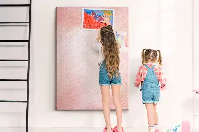 Panou de plută cu design marmură roz
