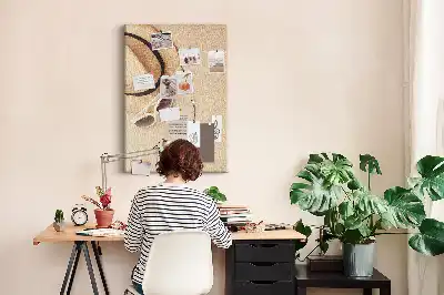 Panou de plută cu model Nisip de vacanță din călătorie