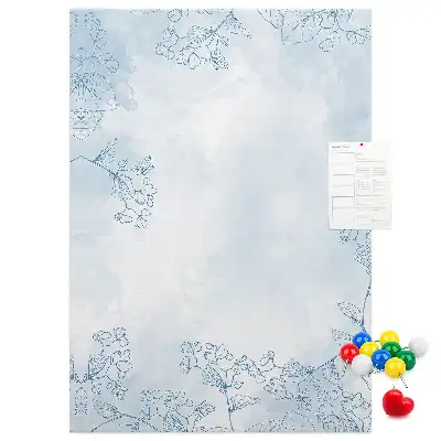 Panou de plută cu design schiță florală
