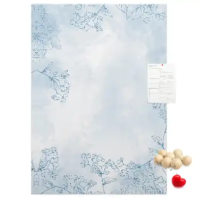 Panou de plută cu design schiță florală