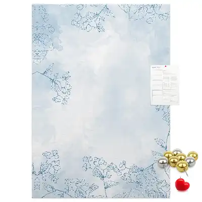 Panou de plută cu design schiță florală