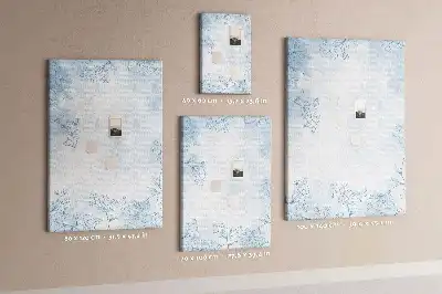 Panou de plută cu design schiță florală