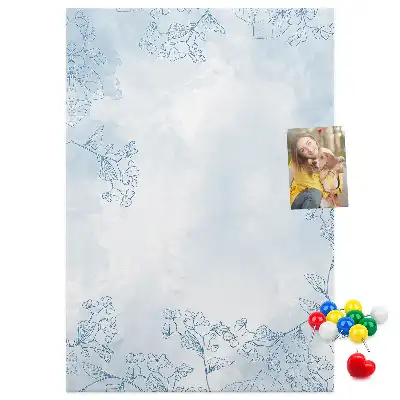 Panou de plută cu design schiță florală