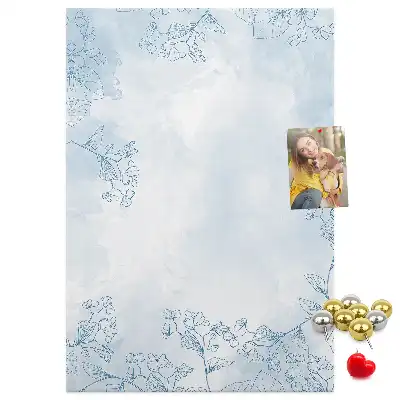 Panou de plută cu design schiță florală
