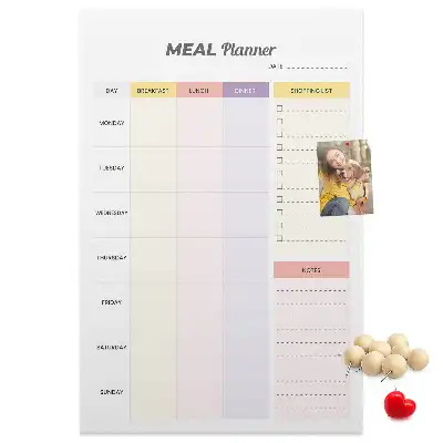 Panou de plută pentru planificator alimentar