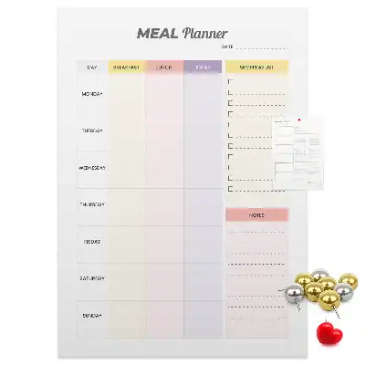 Panou de plută pentru planificator alimentar