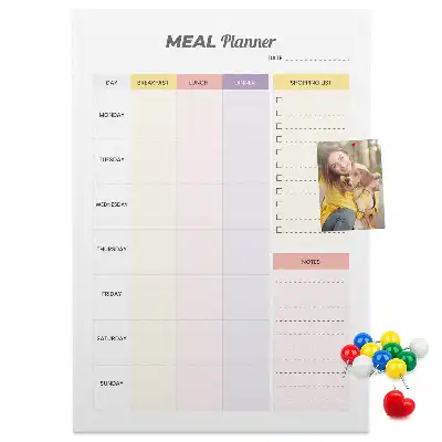 Panou de plută pentru planificator alimentar