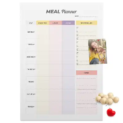 Panou de plută pentru planificator alimentar