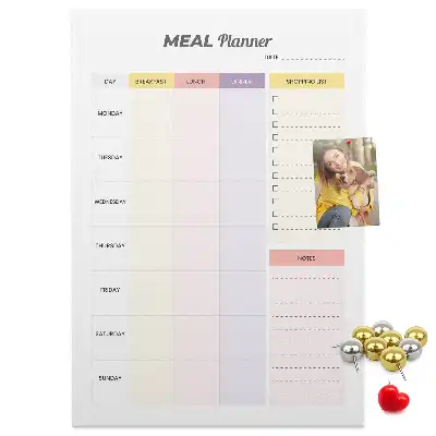 Panou de plută pentru planificator alimentar