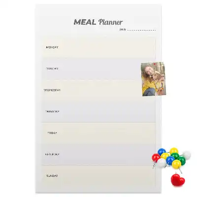 Panou din plută pentru planificarea meniului