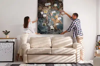 Panou de plută cu design artistic de marmură