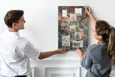 Panou de plută cu design artistic de marmură