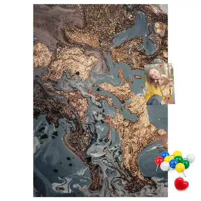 Panou de plută cu design artistic de marmură