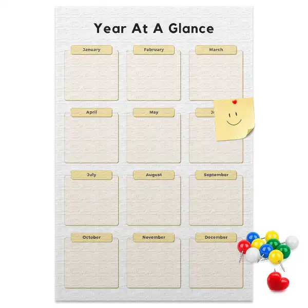 Panou din plută tip calendar anual